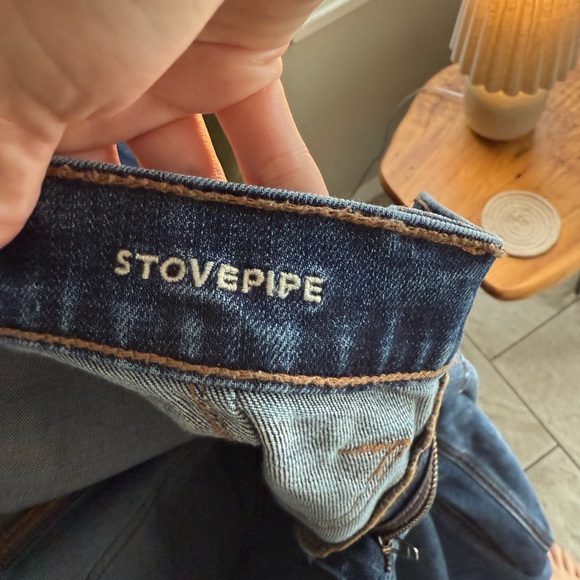 AE77 Premium Stovepipe wide Leg Jean size 2 Regular - Picture 2 of 6
